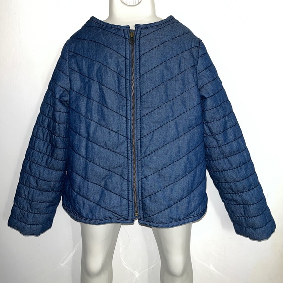 Baby gap soft denim/chambray quilted jacket - Picture 1 of 3